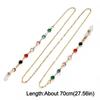 Style Colorful Crystal Beads Eyeglass Holder Anti Drop Multicolor Sunglass Lanyard Straps Nonslip Mask Strap Eye Accessories