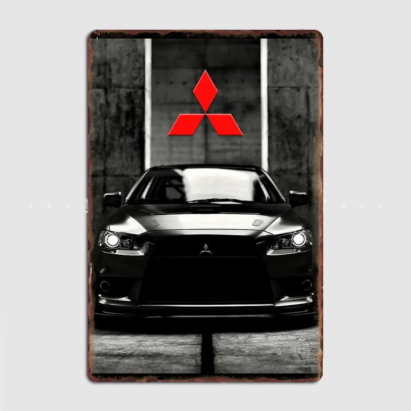Lancer Evolution Evo X 3000 GT Oldtimer Retro Poster Metallschild Poster Schlafzimmer Interieur Wand Heimdeko Raumdekoration