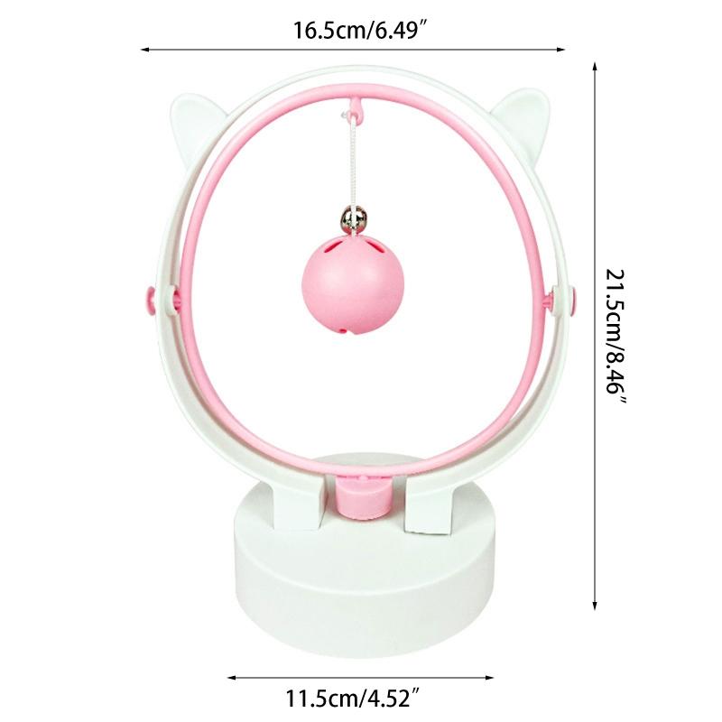 Cat Toy Interactive Toys with Swinging Ball Replaceable Plush / Leaking Balls Battery Operated Perpetual Swing Toys for Kitten