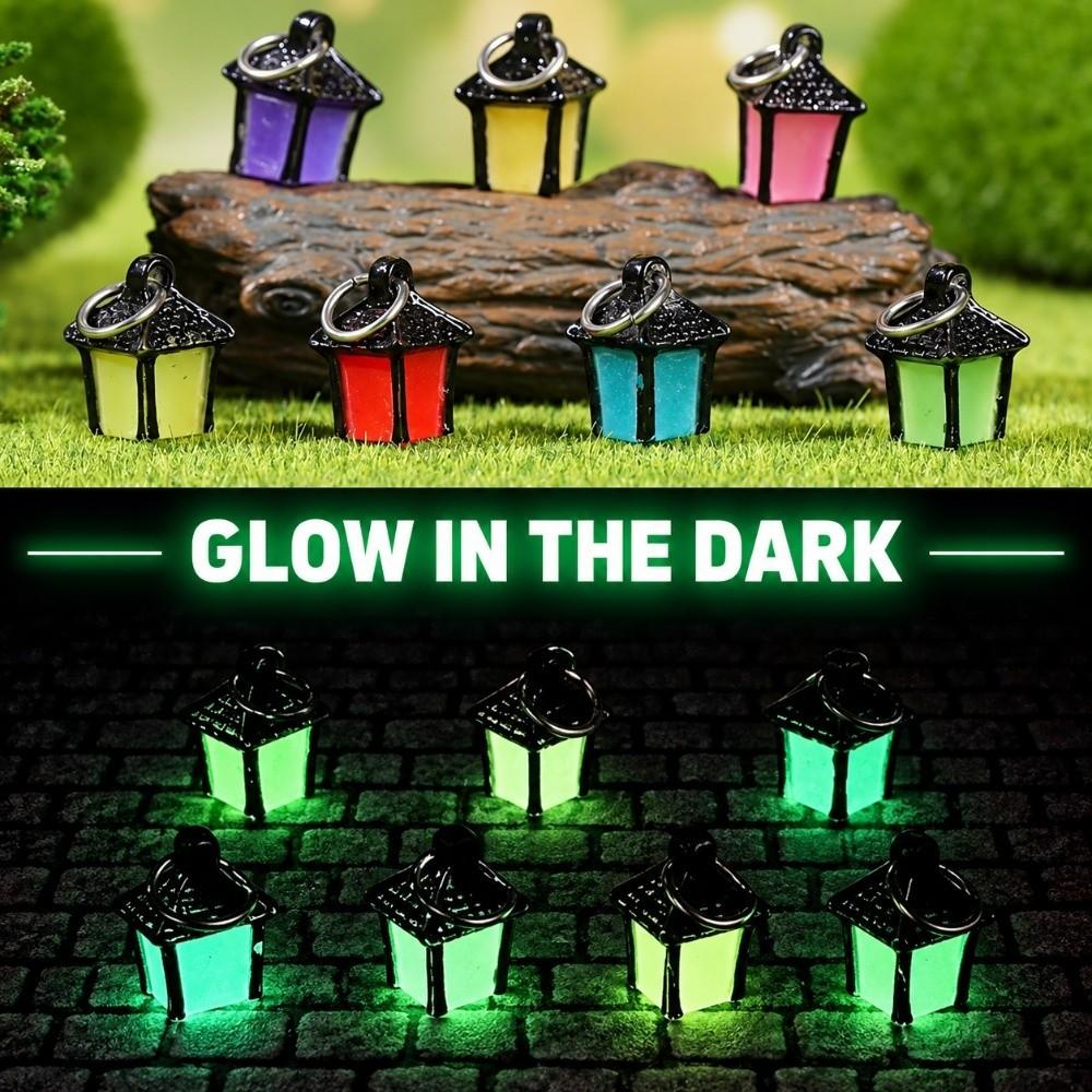 4pcs with Hooks Solar Luminous Lantern Mini Miniature Stake Lantern Courtyard