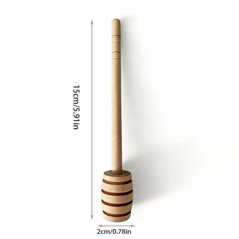 High Borosilicate Glass Jar Shatterproof Temperature Resistant Honeys Container Wood Stirring Stick and Lid for Kitchen