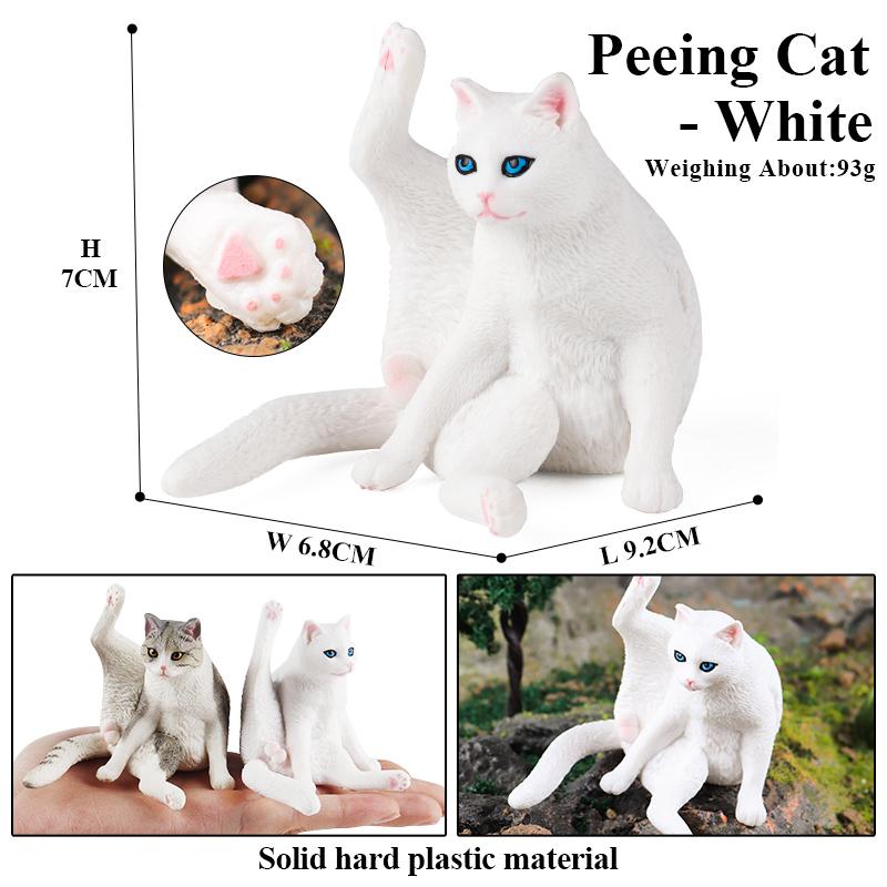 Oenux Drzewko dla kota Kociak Bobtail Syjamski Sfinks Ragdoll Model Figurka Akcji Figurka Urocza Dekoracja Zwierzę Dzieci Zabawka Prezent