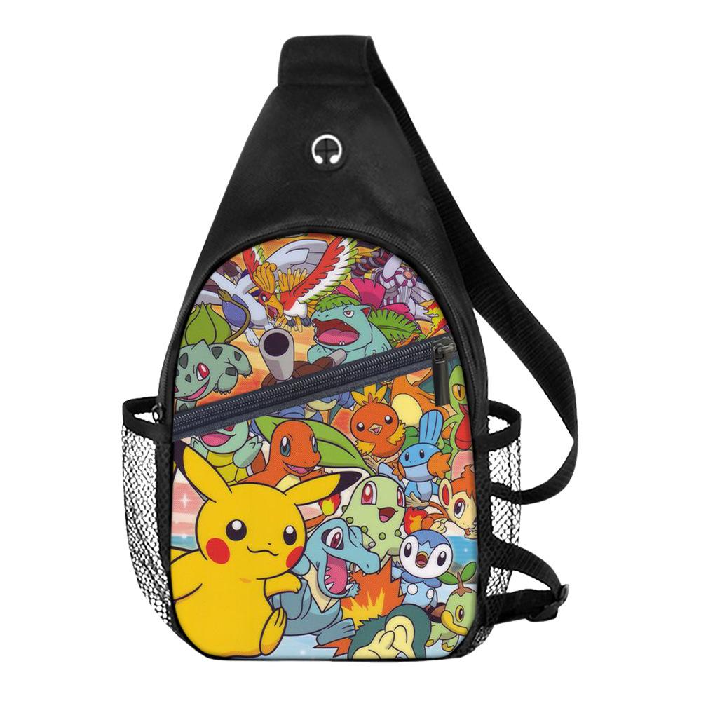 Breast Bag Men'S And Women'S Sports Travel Versatile Casual Shoulder Bag Multifunctional Messenger Bag Cartoon