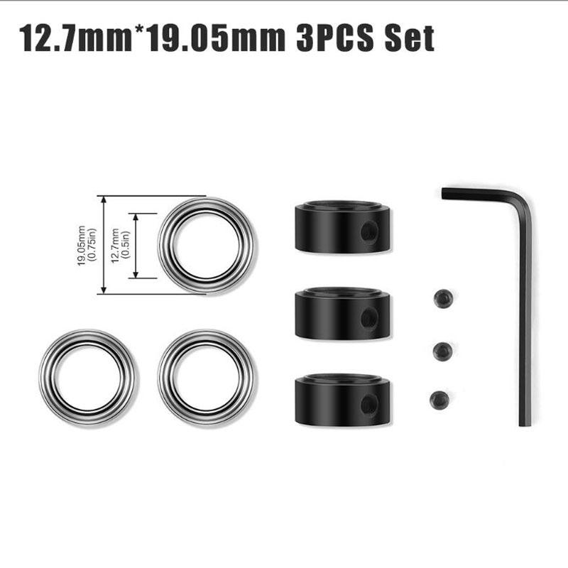 Bit de router Ghid pentru rulmenți cu bile montat în partea de sus Freză Set chei pentru rulmenți Set de accesorii rulmenți 4,76 mm 6,35 mm 12,7 mm