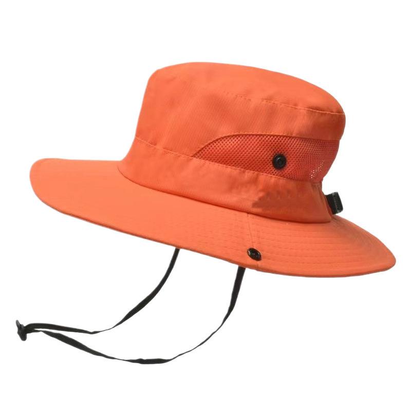 1pc Women's Outdoor UV-Protection-Foldable Sun-Hats Mesh Wide-Brim Beach Fishing Hat with Ponytail-Hole for Outdoor Activities