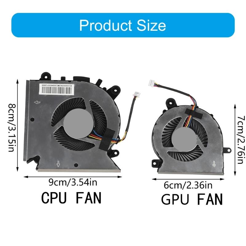 Náhradný ventilátor chladenia CPU GPU Chladiče notebookov Kovový ventilátor na rozptyl tepla pre GF65 GF65 Thin 10SD 10SDR 10SE