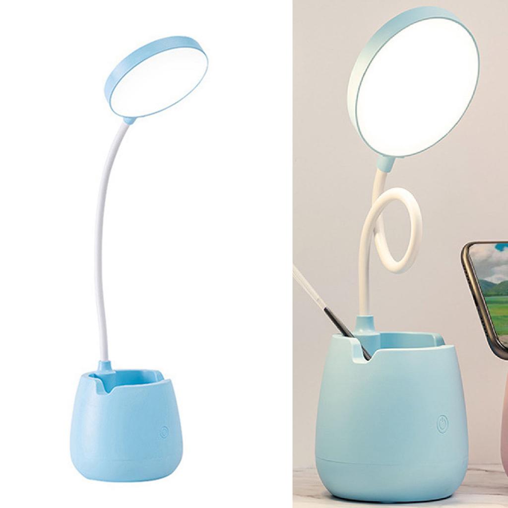 LED Desk Lamp High Brightness Eye ive USB Rechargeable Bedside Lamp Phone Holder for Bedroom