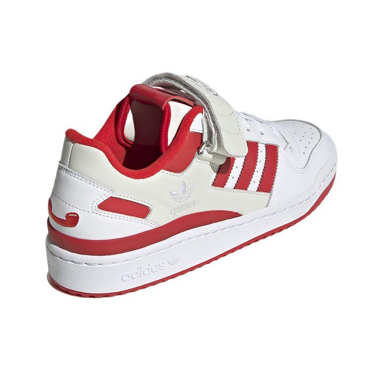 Trap Kitchen x adidas Forum Low Adilicious City Series Unisex-Sneaker Weiß Wolkenweiß Lebhaftrot FZ6565