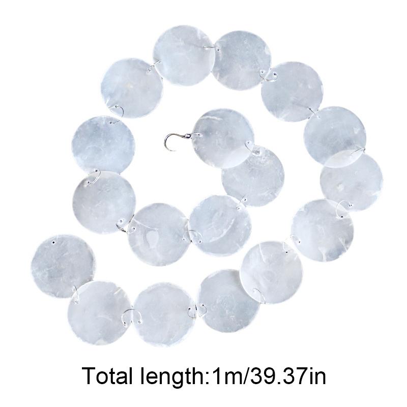 1PC Natural Shell Ornaments Mirror Shell Strings Home Lighting Wedding Decor Eco-Friendly White 1-Meter Shell Flakes 1m