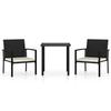 VidaXL Ensemble de Salle à Manger de Jardin 3 pcs Mobilier à Dîner Table et Chaises de Patio Salon de Jardin Terrasse 3065705