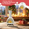 LED Miniature Fireplace Light Luminous Tabletop Fireplace Figurine Desktop Night Light Ornament for Home Holiday Decor