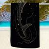 1Pc Whale Shark Beach Towel Constellation Print Ocean Space Design Quick Dry Soft Microfiber Bath Towel For Women Sea Loversgift