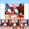 Fun Independence Day Striped Star Gnome Plush Decoration For Holiday Gatherings