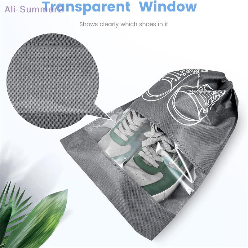 Portable Travel Shoe Bag, Waterproof Shoe Bag For Gym,Travel,Space-saving Dust-proof Storage Bag With Rope Non-woven Shoe Bag
