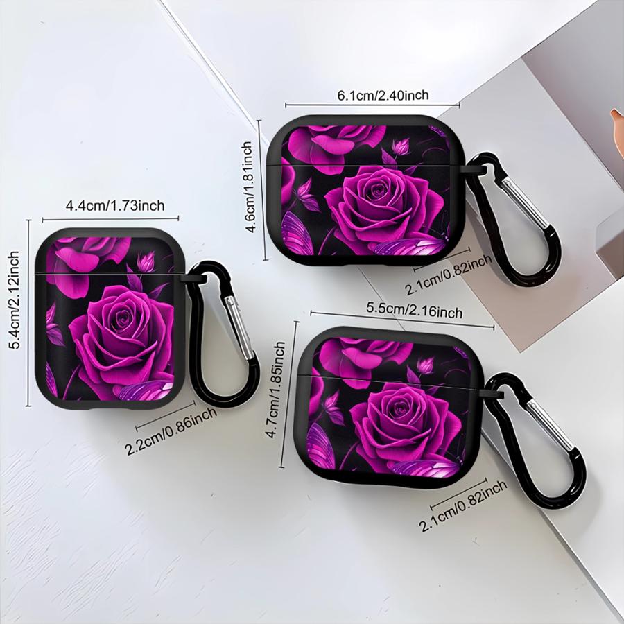 Schwarze Rosenhülle Für Airpods Pro3 Pro2 2 4 Pro 3 1 Kopfhörerhüllen Abdeckung