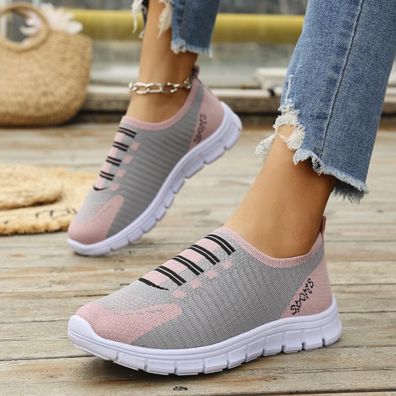 Women’s Slip-On Knit Lightweight Casual Sneakers Comfortable Everyday Shoes