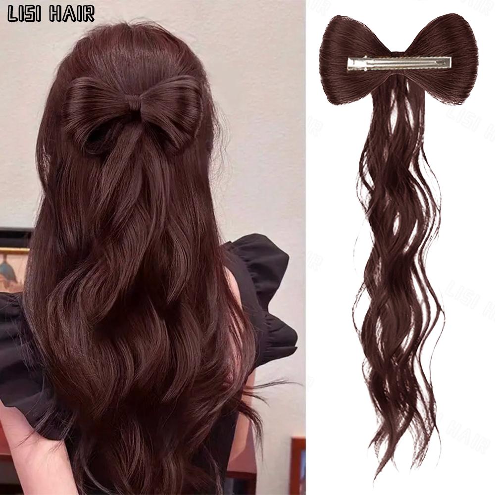 

MISS WIG Синтетический бант Полувысокий хвостик Волнистые косы Зажим для волос Сумки для волос Бантик на голову Конский хвост Аксессуары для волос для женщин