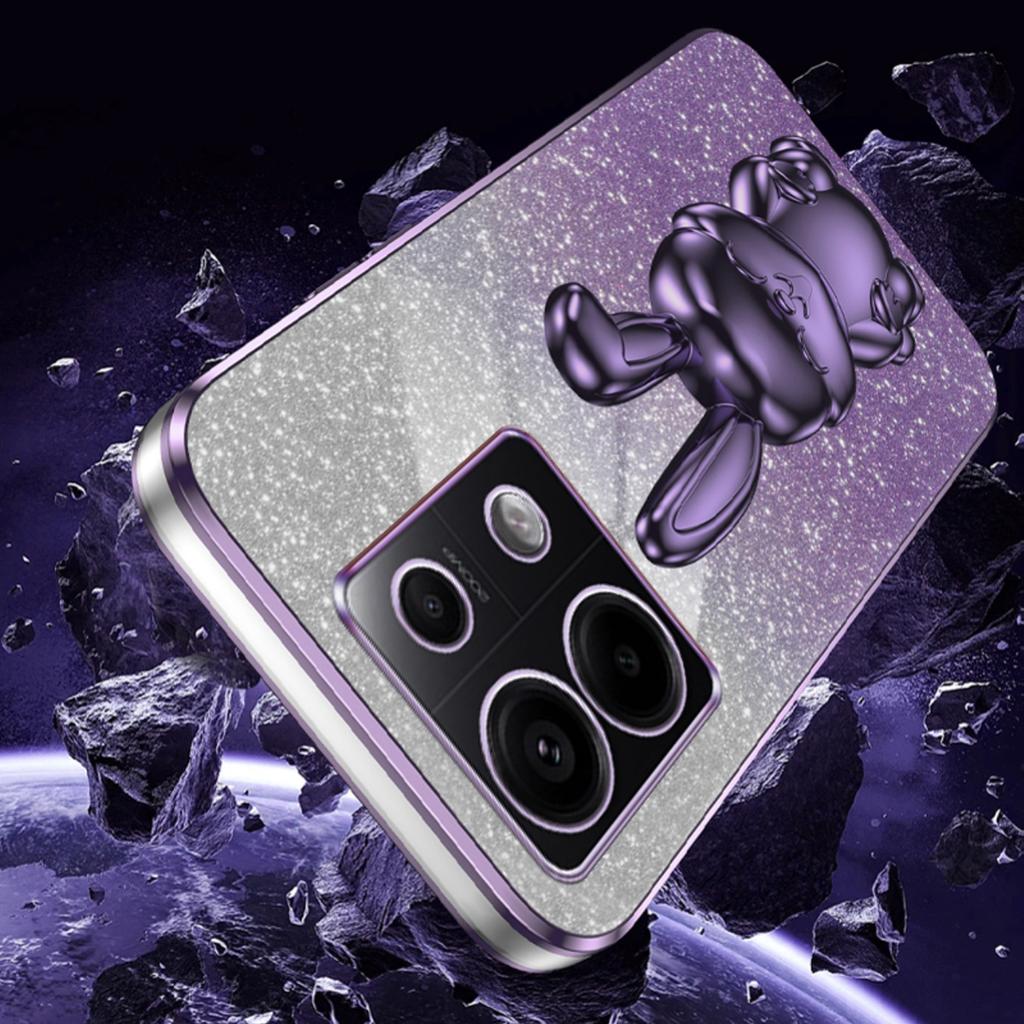 For Xiaomi Redmi Note 13 Pro 5G/Poco X6 5G Phone Case Lovely Rabbit PC+TPU Pull-out Kickstand Cover