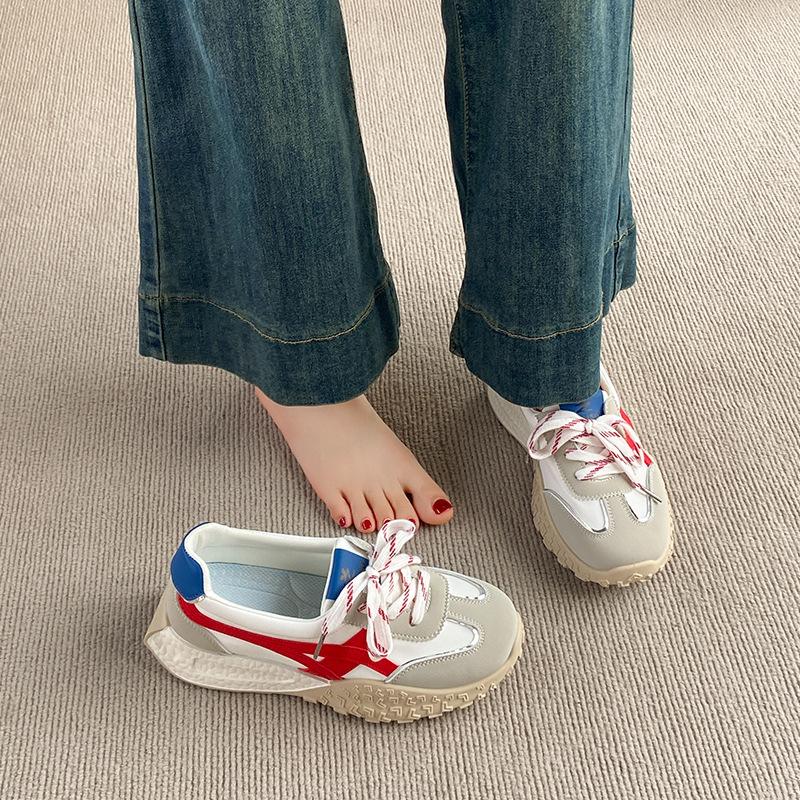 Retro Dexun Shoes Women's 2025 New Summer Platform Versatile Lightweight Sports Board Shoes Fashion Casual Running Shoes