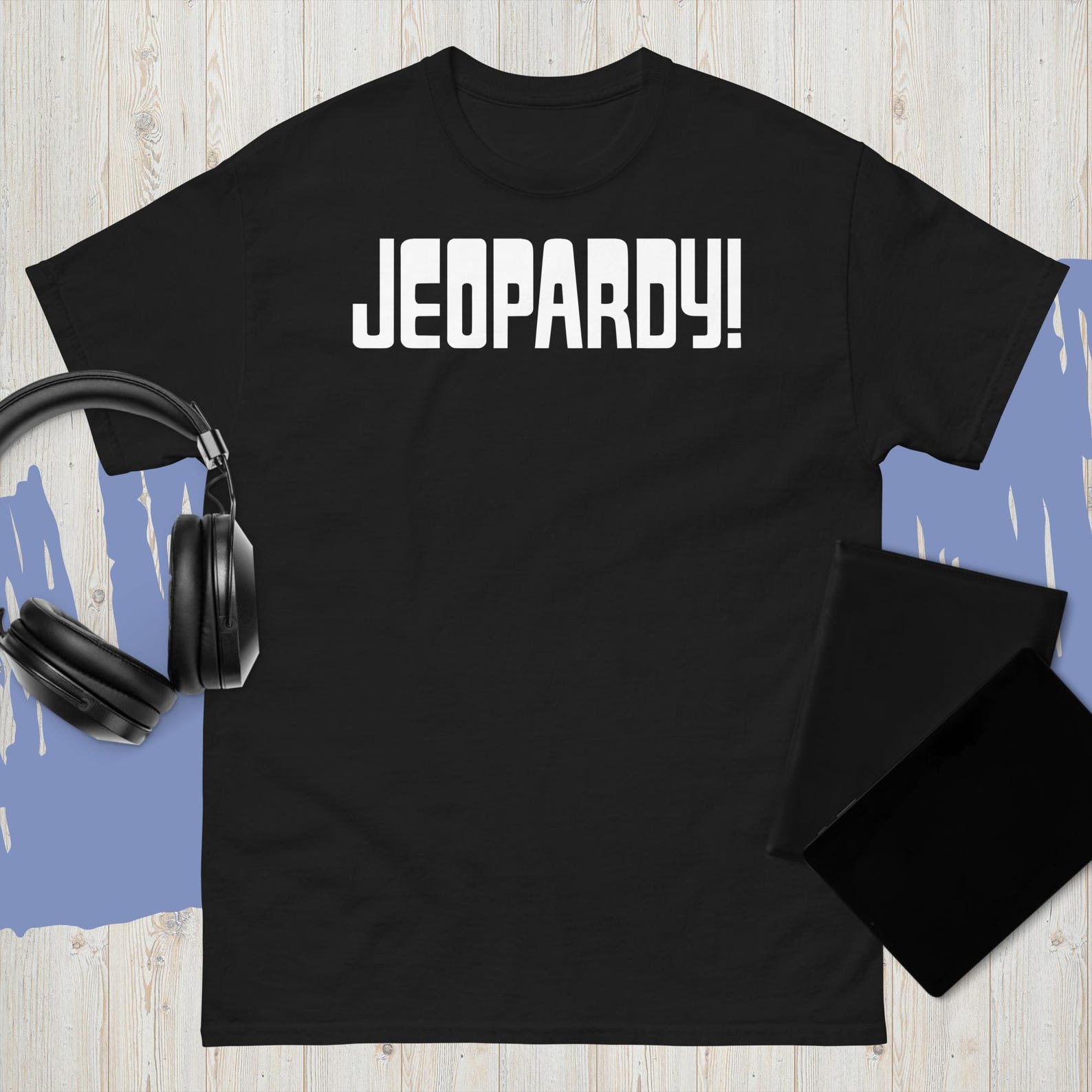 New Jeopardy Game Show T-Shirt Men Swomen s Black&White Shirt L