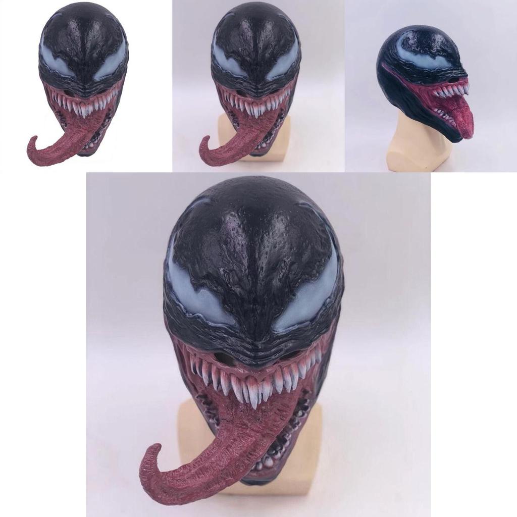 High Quality Latex Venom Cosplay Mask Realistic Horror Superhero Marvel Comics
