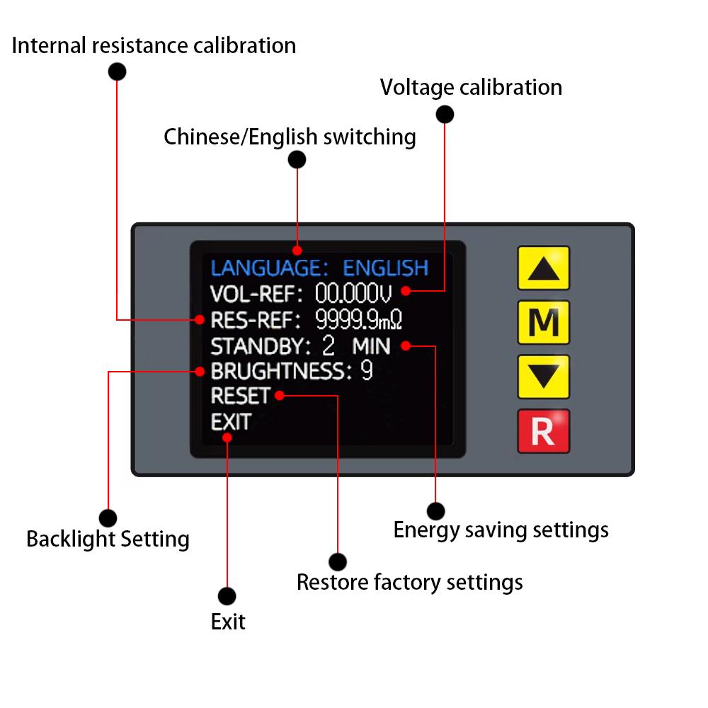 Four-line TS457 DC5V High-precision Lithium Battery Internal Resistance Meter Tester Quality Detector 18650 Dry Battery