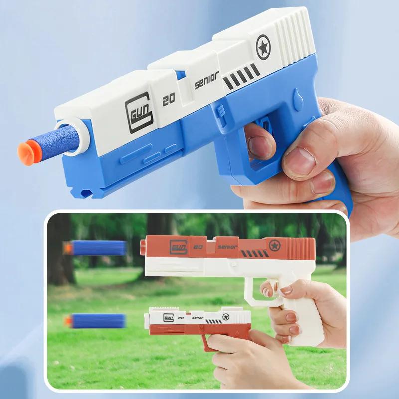 Soft Bullet Toy Gun Blaster Manual Air Gun Toy Pistol Launcher For Kids Children Outdoor Games Boys Birthday Gifts