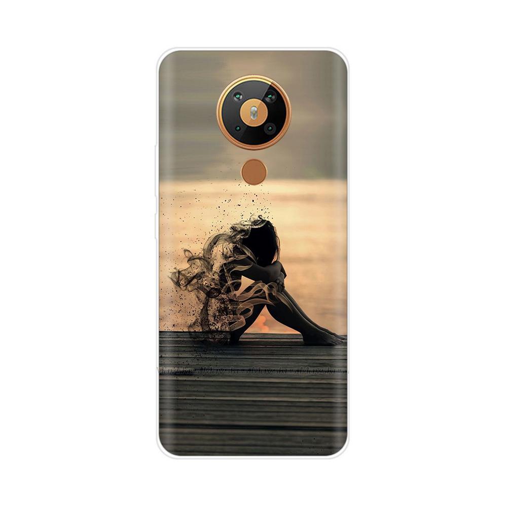 For Nokia 5.3 Case Transparent Phone Case Printing Bumper For Nokia 5.3 Nokia5.3 Case Back Cover 6.55'' TPU Soft Silicone Shells