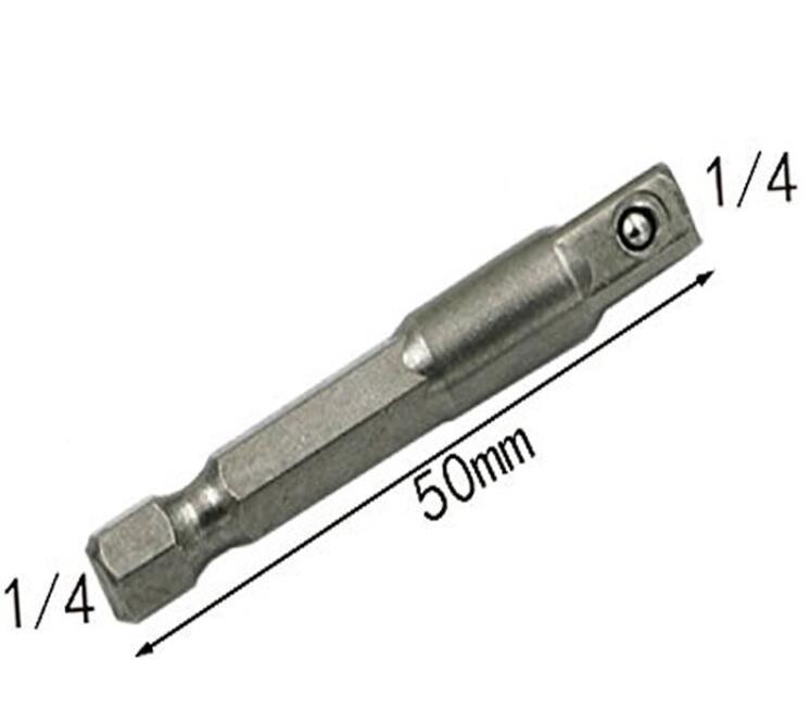 Hex Handle To Square Head Socket Adapter 1/4, 3/8, 1/2 for Air/Electric Screwdrivers