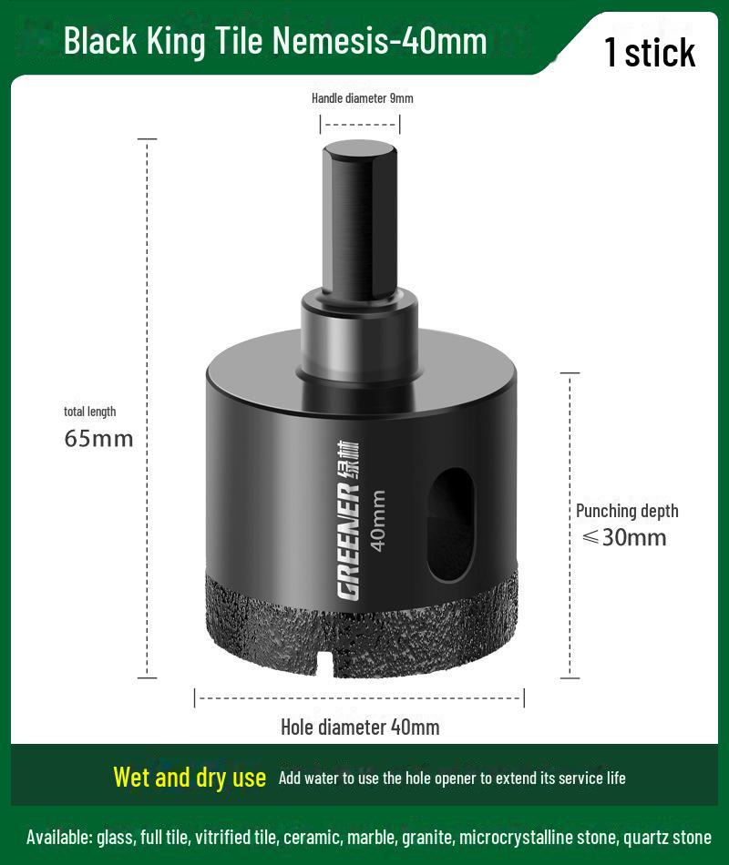 Burghiu pentru plăci ceramice Green Forest pentru sticlă și marmură