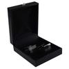 1 Pair Laser Strip Cufflinks Man's Shirt Studs for Business Wedding Party Gun Colored Squared Shape
