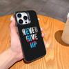 M-Motivate yourself to never give up Phone Case For iPhone17,16,15,14,13,12,11,Pro,MAX Gray Matte Silicone Black Cover