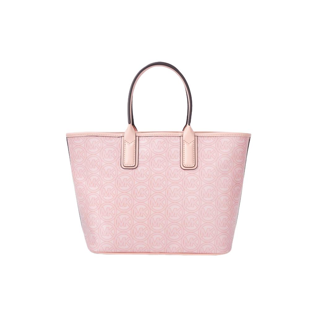 Michael Kors Classic Monogram Print Faux Leather Tote Bag Small Women Handbags Light-Pink 35H1T2JT1C-POWDER-BLUSH