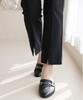 Ppaeppae Hidden Elastic Waist Spandex Slit Black Slacks