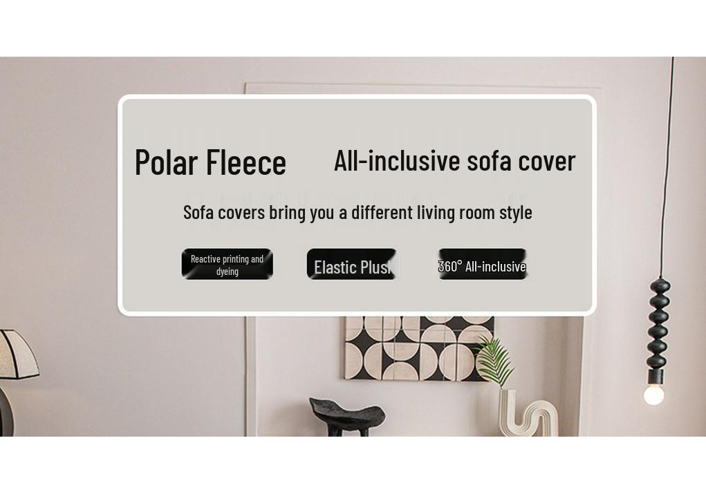Nordic Solid Color Stretch Jacquard Fleece Sofa Cover – Dustproof & All-Inclusive