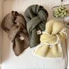 Knitted scarf women's winter thickened warm solid color wool scarf couple Korean atmosphere neck protection