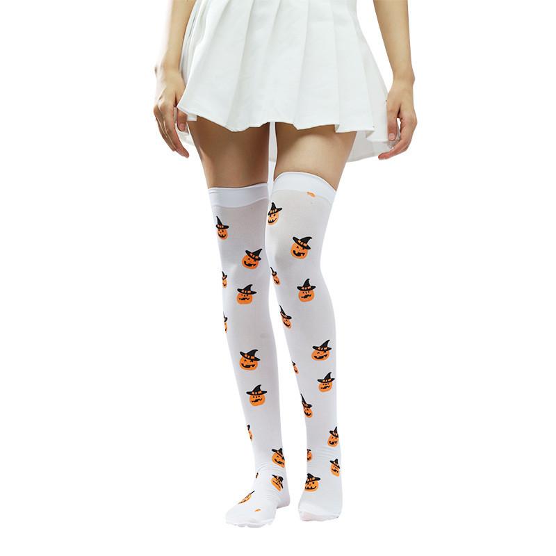 Over Halloween Cosplay Knee Thighhigh Socks Costume Festive Parties Cartoon