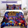 3pcs Custom Name Pac-Man Adventure Printed Bedding Set Duvet Cover Closure Includes 1 Duvet Cover & 2 Pillowcases, Soft and Comfortable for All Season