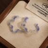 Exquisite Fashion Hollow Resin Smudged Flower Earrings Women'S Daily Commuting Temperament Stud Earrings Niche Earrings