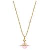 Petite Original Orb Pendant 3D Saturn Sphere Pendant Enamel Zircon Brass Necklace Unisex Necklace Pink Gold 6302039J-02R795