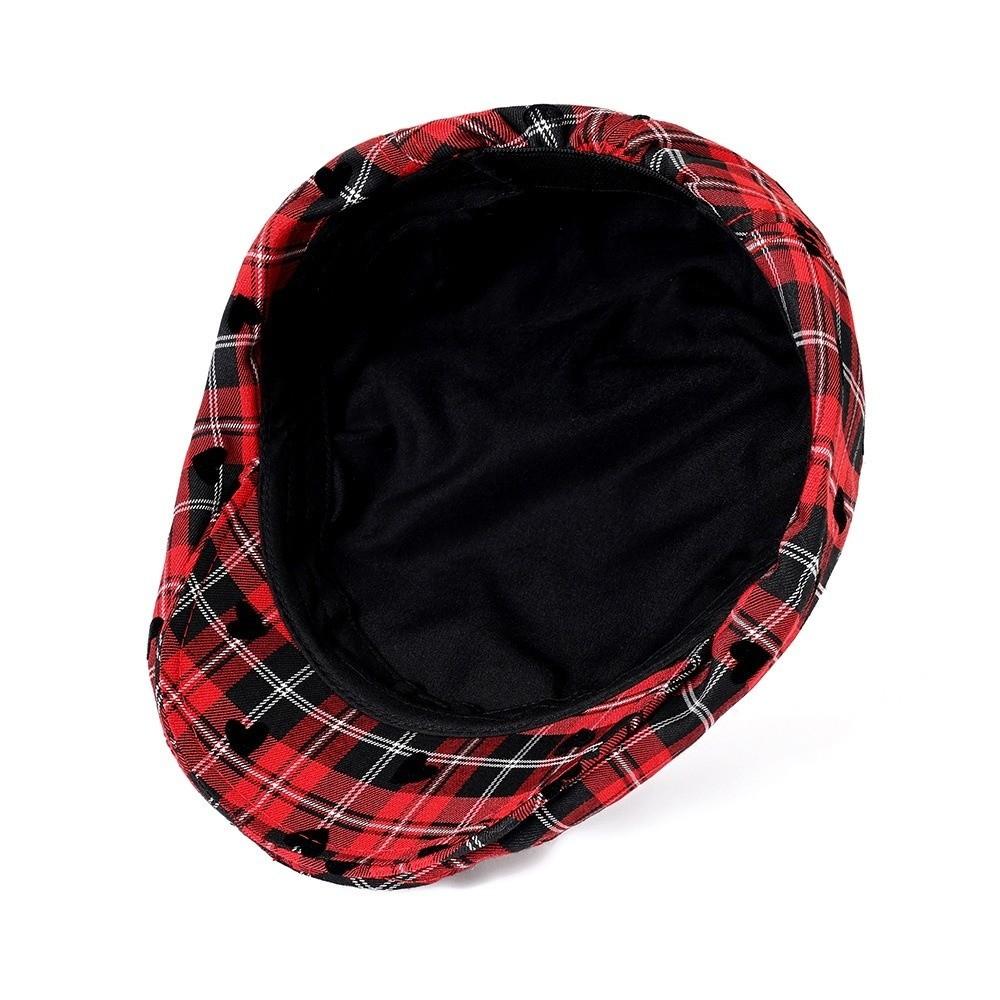 Y2k Plaid Women's Beret Vintage Painter Cap Trend Newsboy Cap  Streetwear