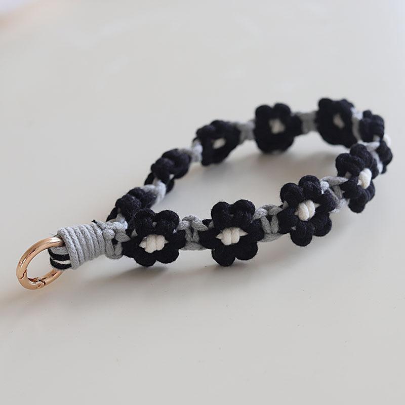 Ins Europäischen-stil handy anhänger geflochtene handy kette kleine gänseblümchen blume geflochtene seil tasche anhänger kreative geschenk