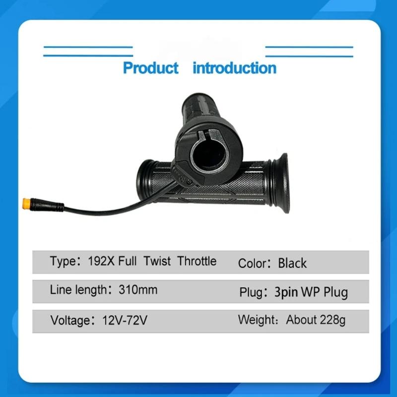 Right Handle Throttle Bicycles Electric Bike Twist Throttle Grip ABS Material Tool Free Installation Ergonomic Design