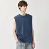 Kojeuneog Natural Pure Cotton Men'S Sleeveless T-Shirt Navy Couple Homewear