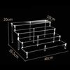 Ladder Acrylic Display Stand for Funko Figures,Cosmetics,Cupcake Perfume,Doll;Display Riser Rack Shelf for Decoration Organizer