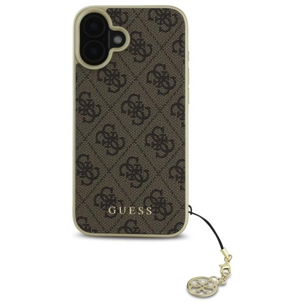 Guess Guhcp16Sgf4Gbr Iphone 16 6.1      Brązowy/Brown Hardcase 4G Charms Collection