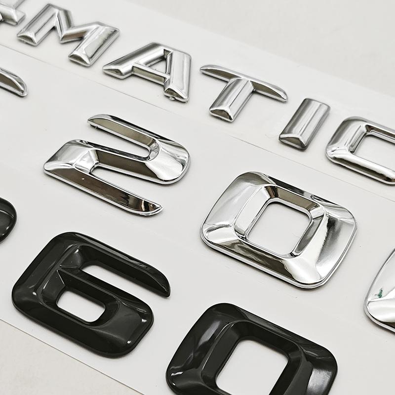 3D ABS Car Letters Rear Trunk Badge Logo E200 E260 Sticker Emblem For Mercedes Benz E Class E200 E260 W213 Auto Tail Accessories AU0