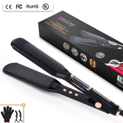 Piastra Lisciante Professionale con Ampio Schermo LCD 500F con Ioni Negativi per la Cura dei Capelli