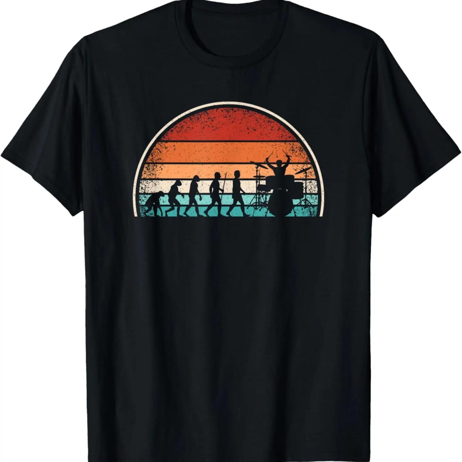 

Смешная Эволюция Барабанщика Любитель Игры на Барабанах Ретро Футболка XXXXXL чёрный