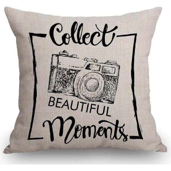SSOIU Farmhouse Pillow Covers with Be You Tiful Quote 18 x 18 Inch for Farmhouse Decor Housewarming Presents for New Home